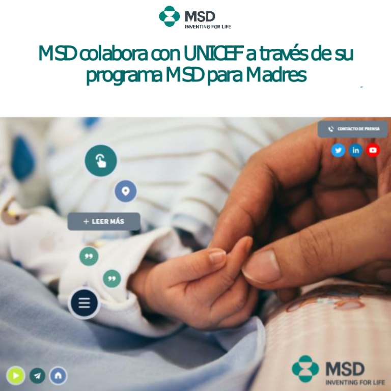 MSD colabora con UNICEF a través de su programa MSD para Madres